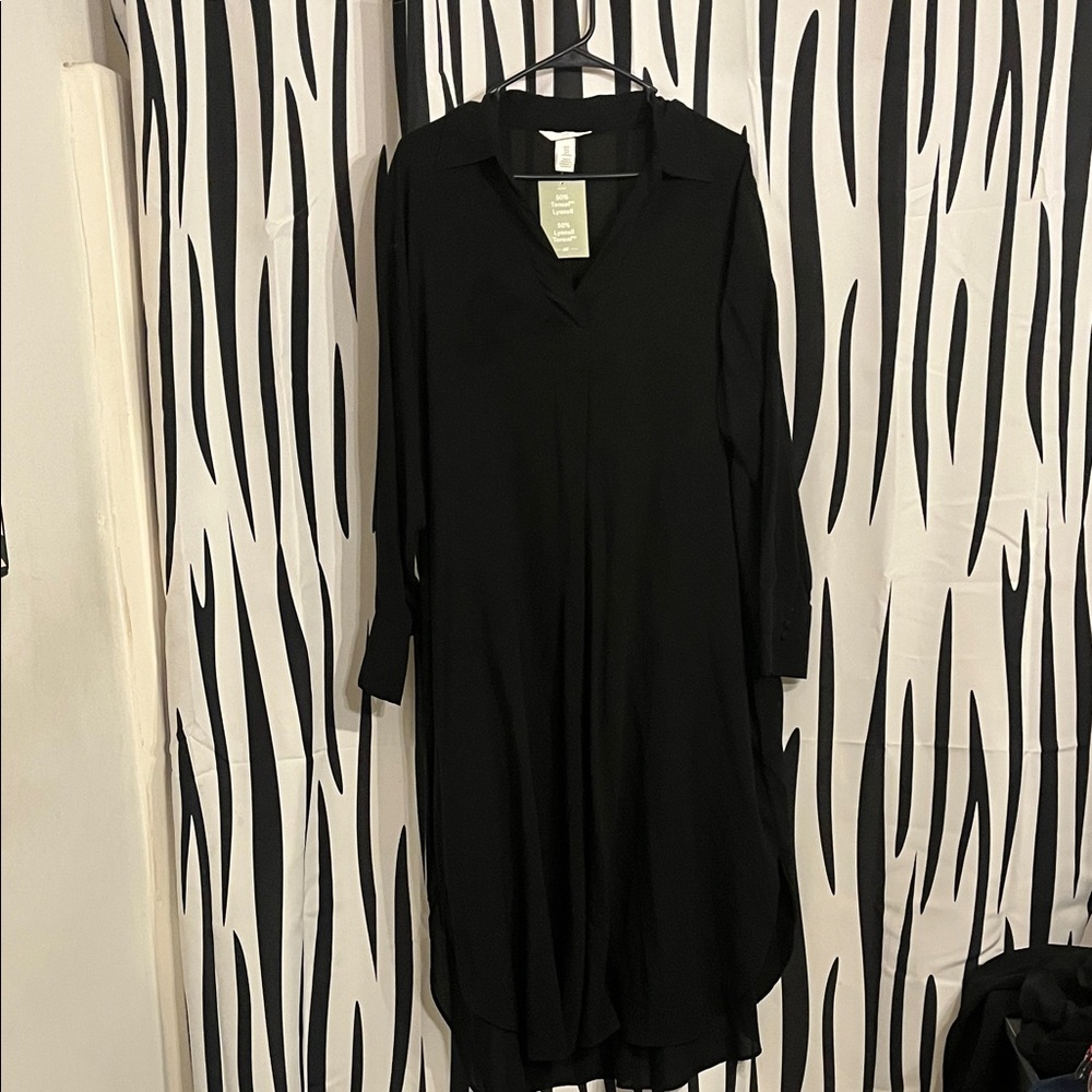 H&M Black Long Sleeve Dress